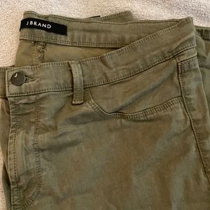 J Brand 485 Midrise Super Skinny Stretch Green